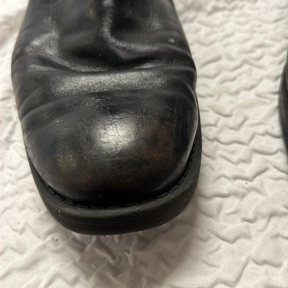 Chaps Black Leather Men's Boots